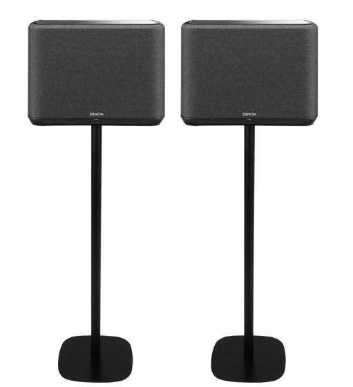 Pareja de soportes de pie Vebos con Denon Home 350 Negro Pareja