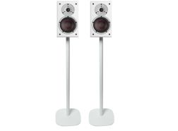 Vebos Soporte de Pie para Altavoces de estantería blanco pareja 17x22