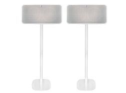 Vebos Soporte de Pie para Bluesound Mini blanco pareja XL (100cm)