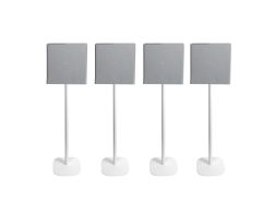 Vebos Soporte de Pie para Sony BRAVIA Theatre Quad blanco (4 piezas)