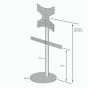 Vebos Soporte de Pie para televisión Yamaha Sound Bar negro