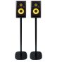 Soporte de pie Vebos con Altavoces De Estantería Negro Pareja