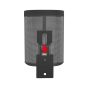 Vista trasera del soporte portable de pared Vebos para Sonos Play 1