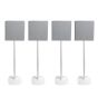 Pareja de soportes de pie Vebos con Sony BRAVIA Theatre Quad Blanco (4 Piezas)