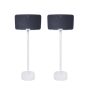 Pareja de soportes de pie Vebos con Sonos Five detalle