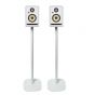 Vebos Soporte de Pie para Altavoces de estantería blanco pareja XS (60cm)