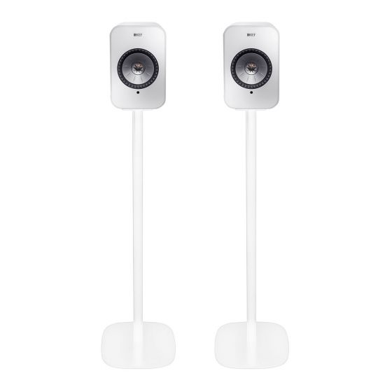 Vebos Soporte de Pie para KEF LSX blanco pareja XL (100cm)