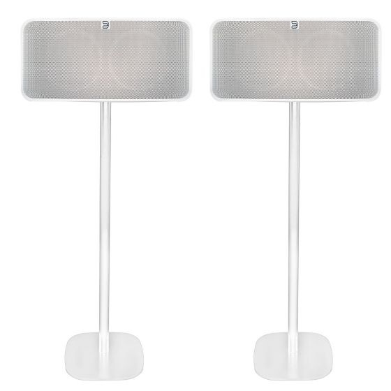 Vebos Soporte de Pie para Bluesound Mini blanco pareja XL (100cm)