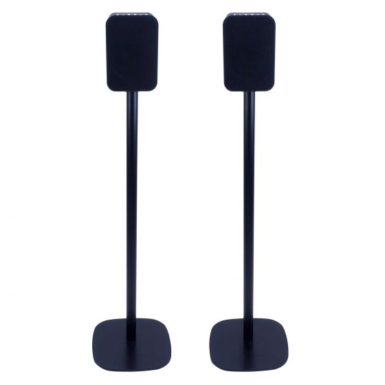 Vebos Soporte de Pie para Bluesound Pulse Flex negro pareja XL (100cm)