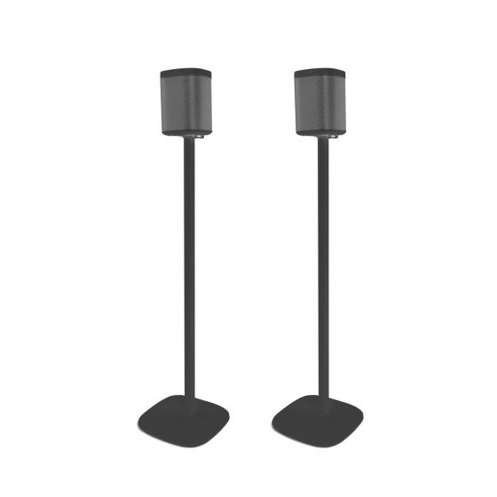 Vebos Soporte de Pie para sonos play 1 negro pareja XL (100cm)