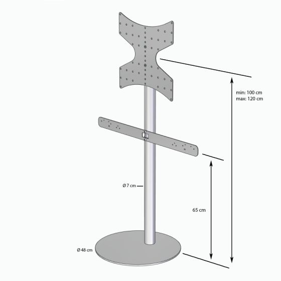 Vebos Soporte de Pie para televisión Bose TV Speaker negro
