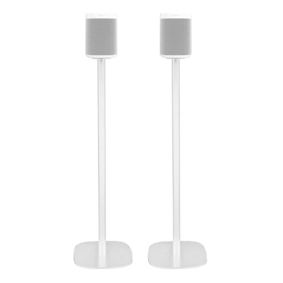 Pareja de soportes de pie Vebos con Sonos One SL Blanco Pareja