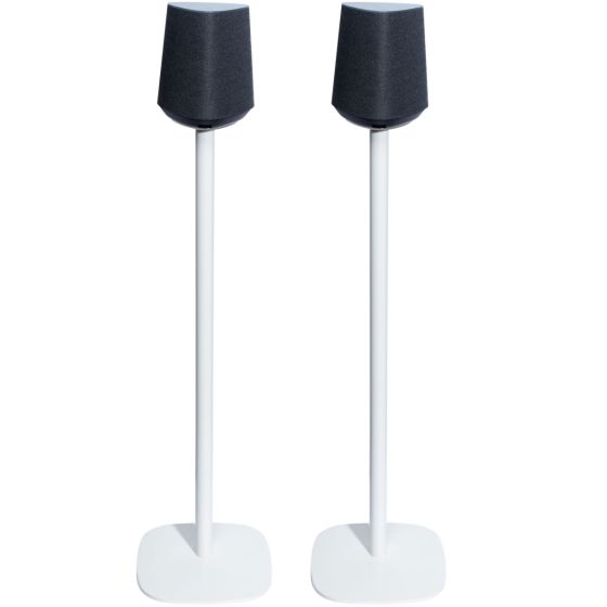 Pareja de soportes de pie Vebos con Loewe Klang MR1 Blanco Pareja