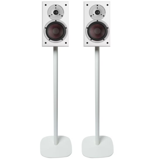 Pareja de soportes de pie Vebos con Altavoces De Estantería Blanco Pareja 17x22