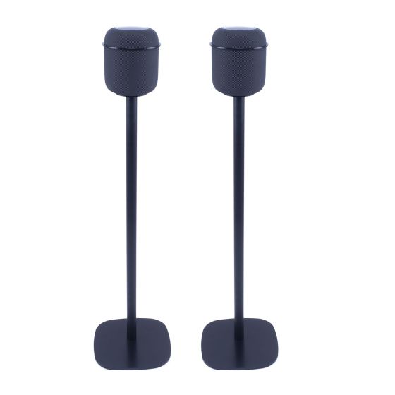 Pareja de soportes de pie Vebos con Apple HomePod Negro Pareja
