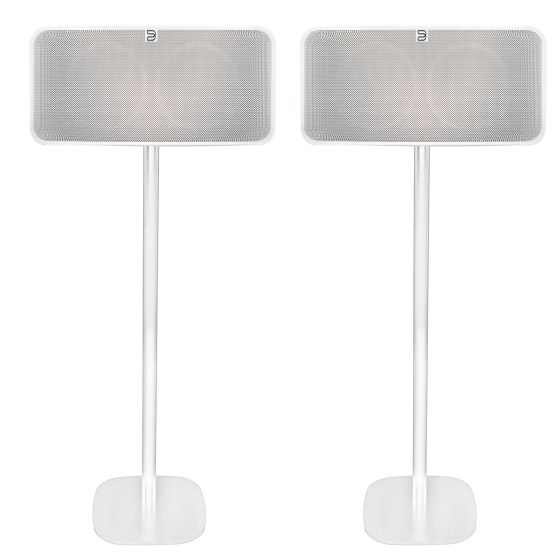 Pareja de soportes de pie Vebos con Bluesound Mini Blanco Pareja