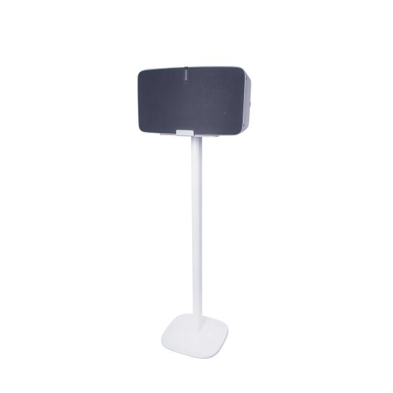 Vista frontal del soporte de pie Vebos para Sonos Five