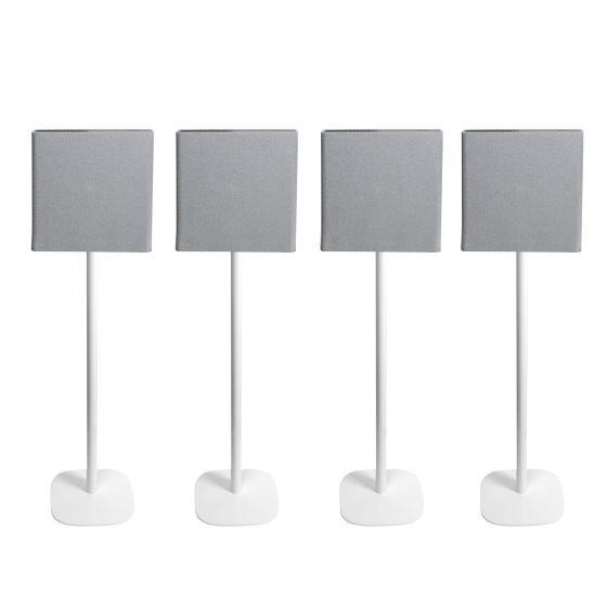 Pareja de soportes de pie Vebos con Sony BRAVIA Theatre Quad Blanco (4 Piezas)
