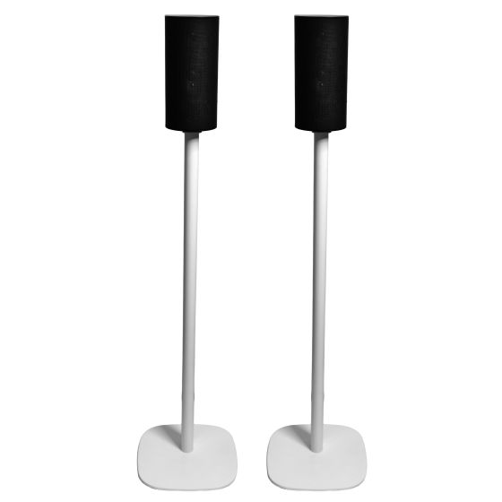 Pareja de soportes de pie Vebos con Sony Bravia Theatre System 6 Blanco Doppio