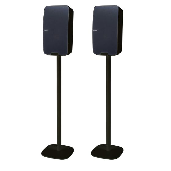 Pareja de soportes de pie Vebos con Sonos Five Negro - Vertical