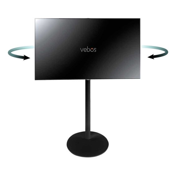 Vebos Soporte de Pie para televisión giratorio negro
