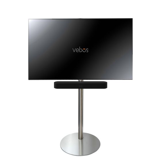 Soporte de pie para televisión Vebos con Sonos Beam Acero Inoxidable