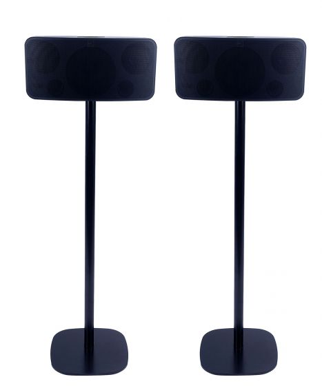 Vebos Soporte de Pie para Bluesound Mini negro pareja XL (100cm)